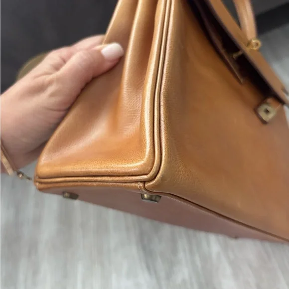 Authentic HERMES vintage KELLY 28 gold Courchevel Circa 1963 🦄 - Picture 7 of 16